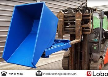 Kontener metalowy uchylny do wózka widłowego 2000l