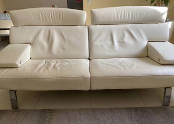 Sofa skórzana z regulowanym oparciem
