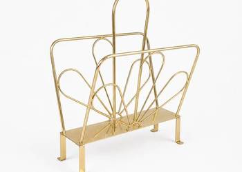 Unikalny Gazetownik Vintage Hollywood Regency Mid-Century Modern (Lata 70.)