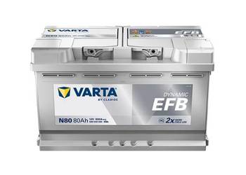 Akumulator 80Ah VARTA N80 Blue Dynamic 800A EFB DARMOWA DOSTAWA