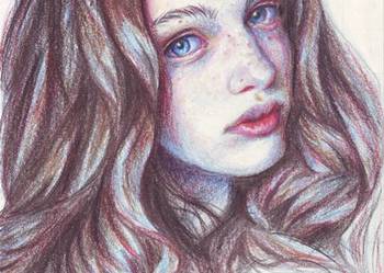 Portret na zamówienie kredkami Prismacolor