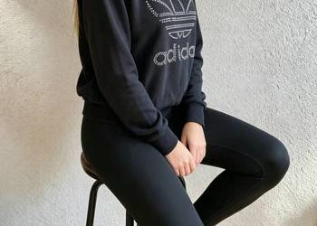 Bluza Czarna Damska, dekolt w łódke, ozdobny przód S/M