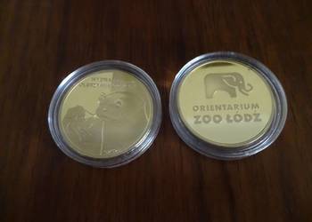 Złota Polska  Zoo Orientarium Łódź Wydra medal moneta_