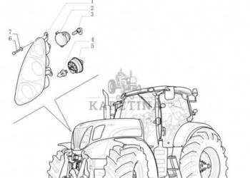 New Holland T6010 `ref`lektor przedni halogen, 12v, clear 82037494