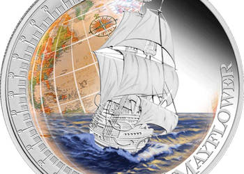 Srebrna moneta z serii  Statki które zmieniły Świat - Mayflower