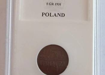 5 groszy 1931 – II RP – PCG MS 69 BN (Wysoka Nota)