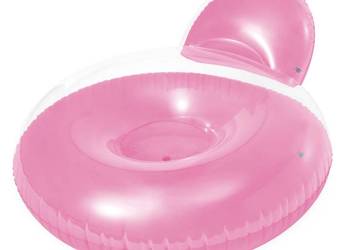 Dmuchany fotel materac z oparciem 137x122 cm INTEX 58889 różowy