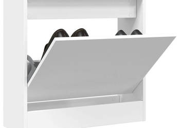 Szafka na buty biała 60x21x57 cm materiał drewnopochodny WM-839882