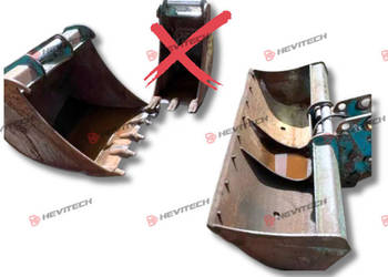 Komplet 3 łyżek z mocowaniem S60 ok. 12–14 ton, w tym PC118 EC140,M313