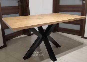 Stół krzyżak pająk dąb lancelot, dąb craft złoty, dąb artisan