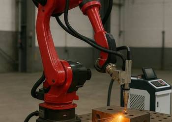 Robot przemysłowy + głowica laserowa 1,5 kW CIĘCIE 5D