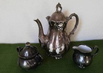 Środek stołu garnitur srebrzona porcelana RW Fein Silber