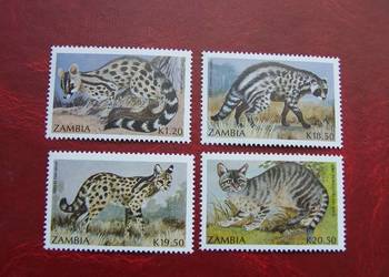 Zambia 1991 MNH Mi. 530/33 Fauna Zwierzęta  a