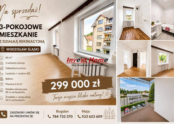 Mieszkanie do sprzedania Wodzisław Śląski 60m2 3-pok