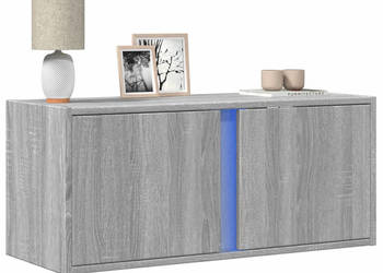 Ścienna szafka TV z LED szary dąb sonoma 80x31x35 cm WM-852262