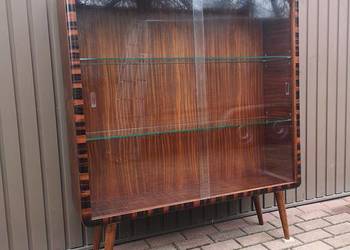 Witryna Biblioteka ART-DECO Orzech Zgrabna Stara Antyk Po Renowacji.