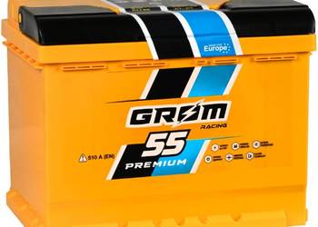Akumulator 55Ah 510A EN Grom Racing  PRAWY PLUS
