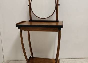 toaletka Mid Century Modern design vintage drewniana orzech