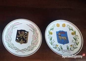 Talerz z herbami miast szwedzkich.  Gefle. Sweden.