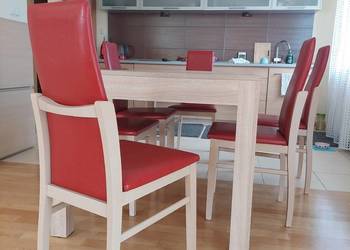 Krzesła czerwone BRW - 6 szt.