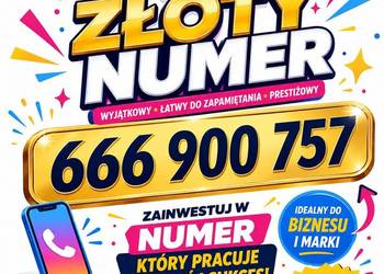666_900_757 Złoty Numer Prosty Łatwy do Zapamiętania Starter T-Mobile !