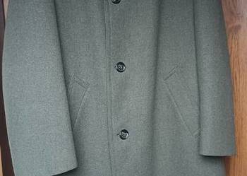 Klasyczny wełniany zimowy niemiecki  płaszcz z lat 80  Louisoder Commander