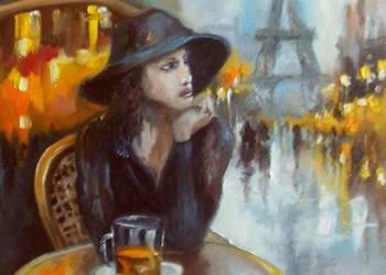 Obraz olejny "Samotność w wielkim mieście"