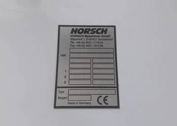 Tabliczka znamionowa Horsch