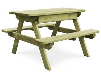 vidaXL Stół piknikowy z ławkami, dla dzieci, 90x90x58 cm(SKU:45148)