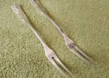 Platerowane widelce serwingowe Hefra, wzór wschodni, lata 70,c2 sztuki.