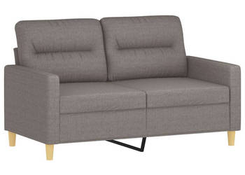 Sofa 2-osobowa kolor taupe 120 cm tapicerowana tkaniną WM-359234
