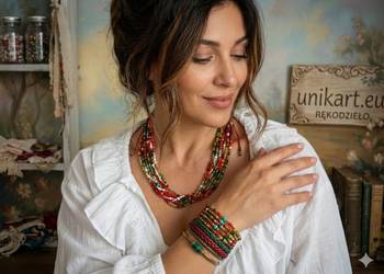 Naszyjnik Boho "Multicolor Fusion" - Ręcznie Pleciony