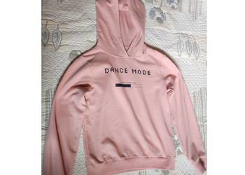 bluza z kapturem dla dziewczynki z brokatem  kangurka