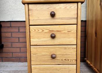 Szafka sosnowa drewniana z szufladami nocna kontener komoda