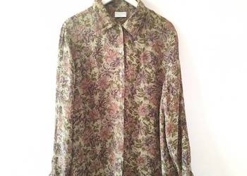 Jedwabna Koszula w kwiaty Vintage CotsWold 22 100% Silk