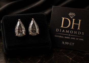 DH Diamonds Naturalna para diamentów Salt & Pepper • 9,99 ct