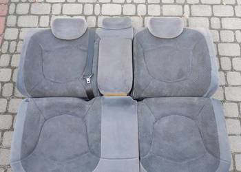 Tylna kanapa Citroen C5, 01-04 rok, alcantara + welur, zagłówki