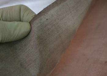 Mata koc spawalniczy szklany gaśniczy płótno malarskie poliamidowe len PRL