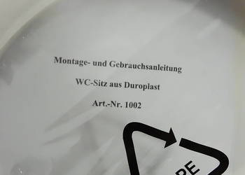 Nowa deska sedesowa WC Duroplast | Biała | Uniwersalna (Art. 1002)