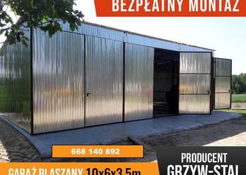 GARAŻ BLASZANY | Garaże Blaszane | Magazyn Rolniczy |Ocynk - GRZYWSTAL