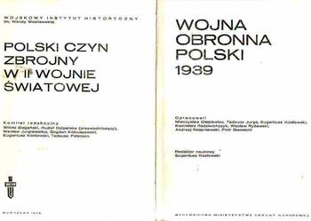 (4791) WOJNA OBRONNA POLSKI 1939 POLSKI CZYN ZBROJNY W II WOJNIE ŚWIATOWEJ - PRACA ZBIOROWA