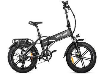 FAT BIKE 750W Vitilan V3 2.0 składany 20x4 | 13 Ah 70km zasięgu | Shimano |