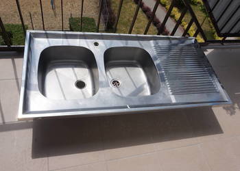 Zlew dwukomorowy stal szlachetna