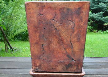 Sprzedam ceramiczną donicę + spodek. 40 x 31 cm.