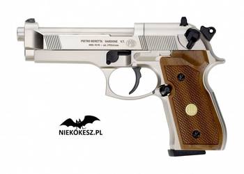 Pistolet wiatrówka Beretta M92 FS nickel/wood 4,5 mm Diabolo CO2