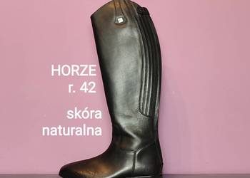 Jak nowe Oficerki HORZE rozmiar 42 skórzane czarne, skóra naturalna
