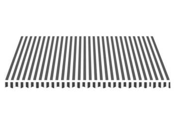 vidaXL Zapasowa tkanina na markizę, antracytowo-biała, 4,5x3,5 m(SKU:311990
