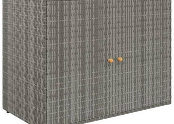 Szafka ogrodowa szara 100x555x80 cm rattan PE WM-319869
