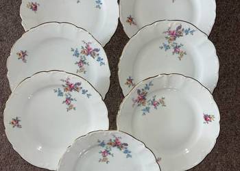 Talerzyk deserowy.  7 sztuk- Syg. MZ Czechslovakia. W kolorze ecru.