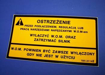 Ursus 2812, 3512, 3514, 4512, 4514, 5312, 5314 naklejka ostrzeżenie